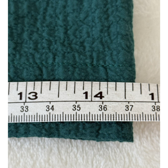 NWT Calvin Klein Green Crinkle‎ Wide Leg Crop Jumpsuit Sz 14 Sleeveless Belted - Picture 14 of 16